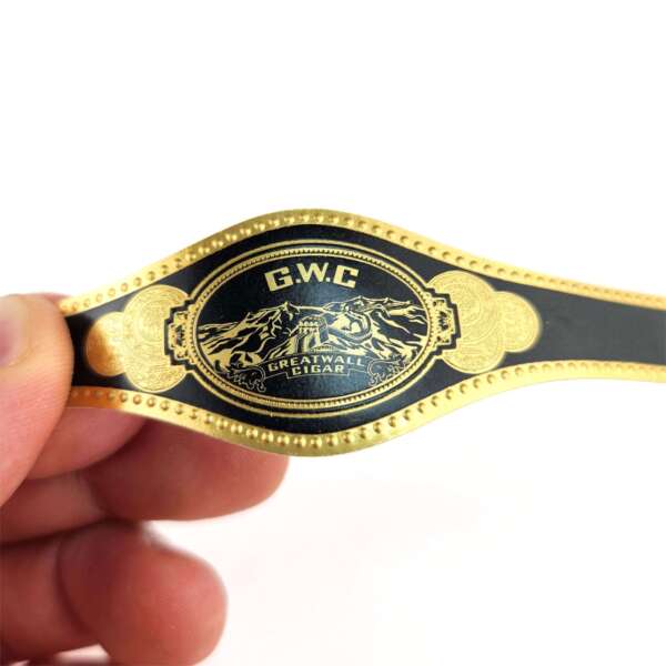 gold foil stamping private logo cigar packaging label custom logo option