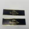 simple black gold foil stamping cigar ring label foil detail view