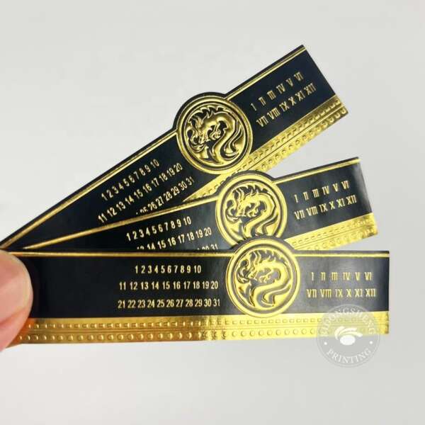 non glue paper cigar band ring label with gold foil embossing bulk cigar packaging use