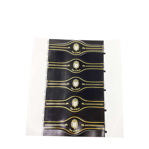 luxury private gold foil cigar package label ring wrap display