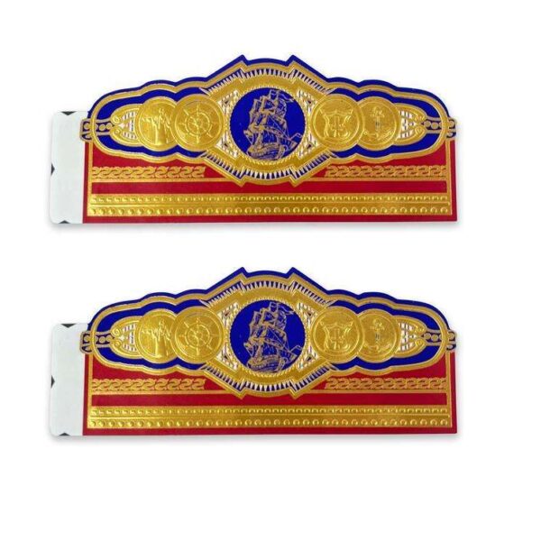 private die cut gold foil embossed cigar band label custom logo option
