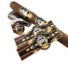 private logo adhesive gold foil cigar ring label sticker embossed detail view