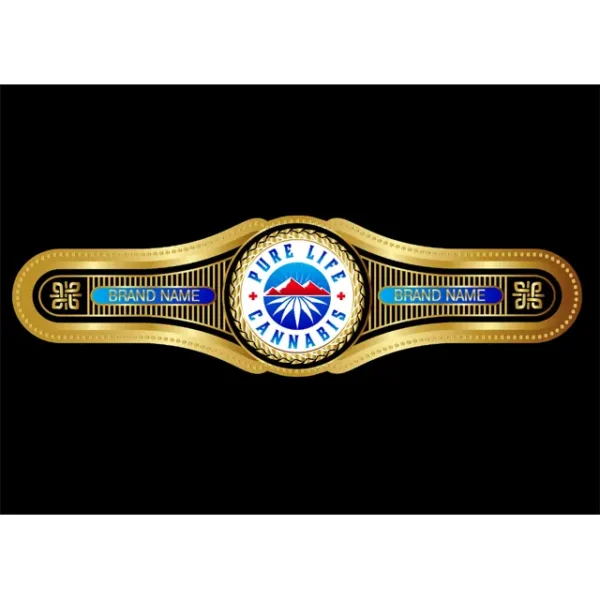art paper gold foil cigar band label printing sticker custom logo option