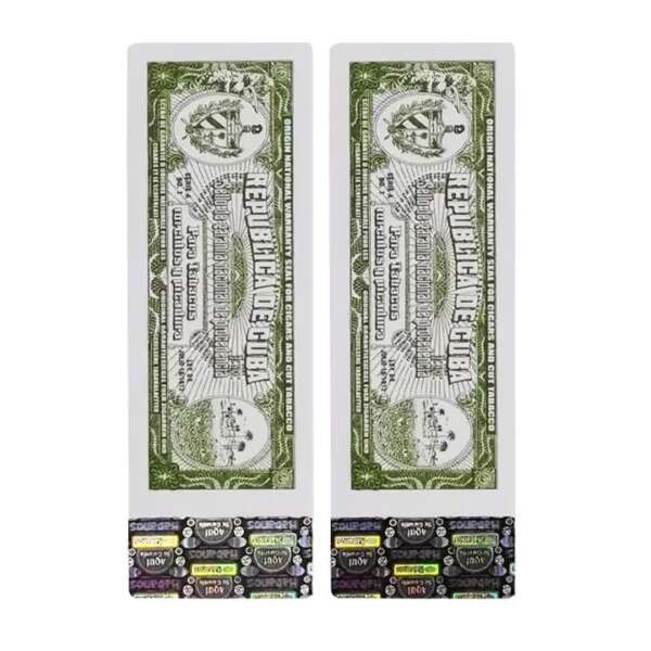 die cut embossed gold stamping cigar band label custom logo option