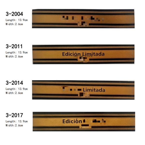 limited edition high end brand cigar label for year series front view