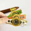 non glue paper cigar band ring label with gold foil embossing ring wrap display