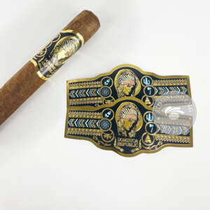 private logo gold foil embossed cigar band ring sticker foil detail view