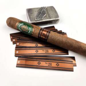 private paper ring embossed cigar band sticker label front view
