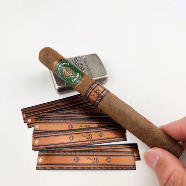private logo adhesive gold foil cigar ring label sticker ring wrap display