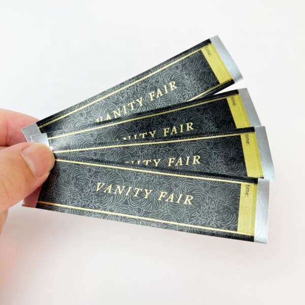 waterproof vinyl private logo cigar wrapper sticker with gold foil embossing custom logo option
