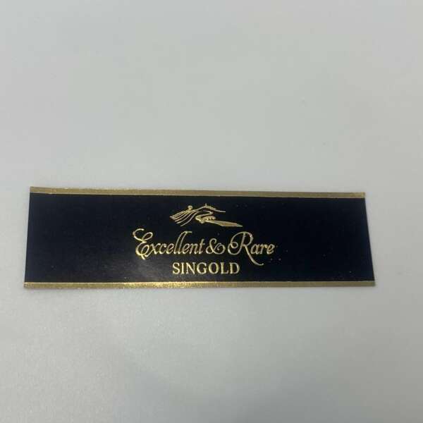 simple black gold foil stamping cigar ring label custom logo option