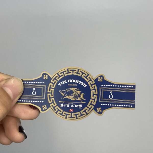 luxury gold hot stamping embossed logo cigar band ring custom logo option