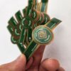 3D spot UV gold foil embossed art paper cigar band foil detail view
