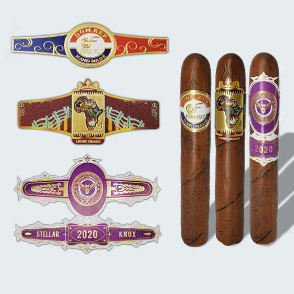 luxury custom cigar band label printing for premium packaging ring wrap display