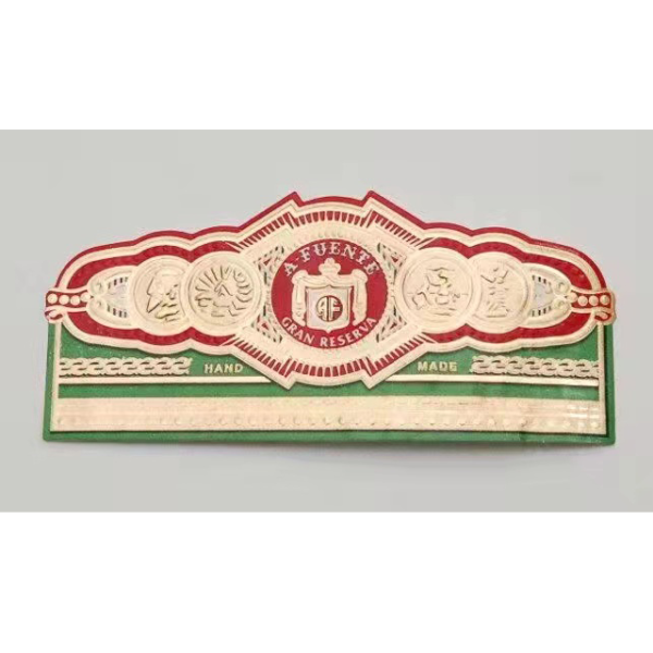 art paper gold foil cigar band label printing sticker ring wrap display
