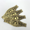 gold foil art paper embossed cigar ring paper sticker label front view
