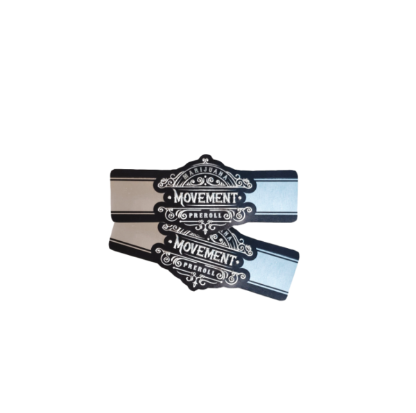 gold foil paper embossed logo cigar packaging label sticker ring wrap display