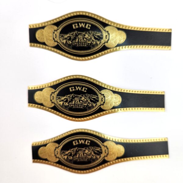 high quality gold foil embossed art paper cigar ring label bulk cigar packaging use