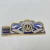 gold foil art paper embossed cigar ring paper sticker label embossed detail view
