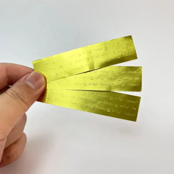 waterproof vinyl private logo cigar wrapper sticker with gold foil embossing ring wrap display