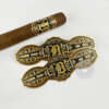 gold foil paper ring cigar band label with custom logo embossing foil detail view