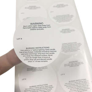 Custom gold foil embossed perfume label stickers for luxury packaging