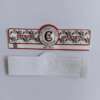 textured paper red black gold foil embossed cigar ring label custom logo option