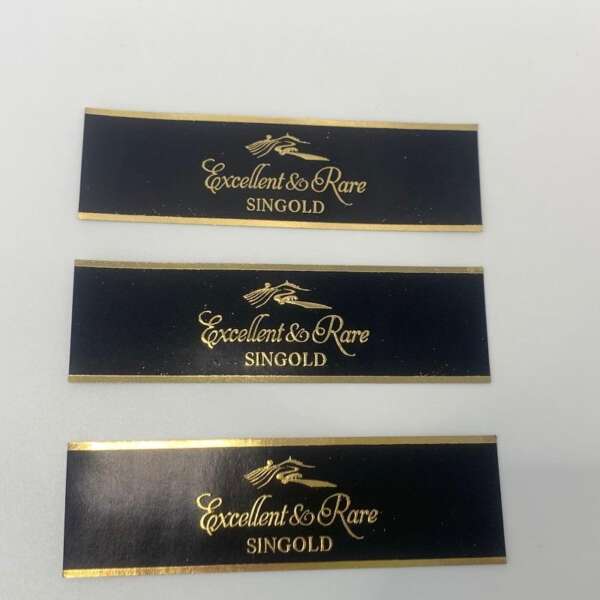 simple black gold foil stamping cigar ring label ring wrap display