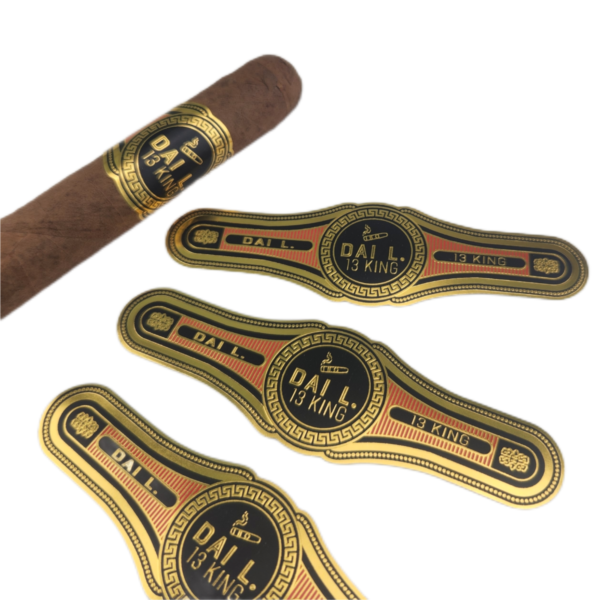 hot stamping custom logo cigar band ring packaging sticker custom logo option