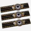 die cut embossed gold stamping cigar band label foil detail view
