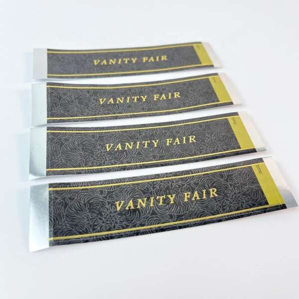 waterproof vinyl private logo cigar wrapper sticker with gold foil embossing bulk cigar packaging use