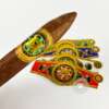 non glue paper cigar band ring label with gold foil embossing foil detail view