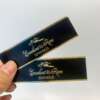 simple black gold foil stamping cigar ring label front view