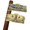 private anti counterfeit gold foil hologram cigar ring label custom logo option