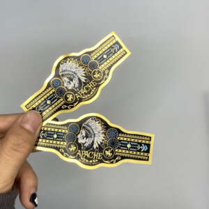 private high quality cigar bar ring band label front view