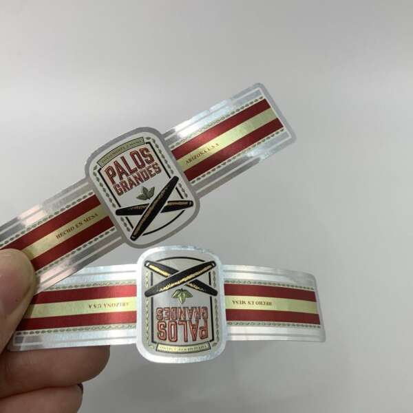 custom printed gold foil stamping embossed cigar band ring custom logo option