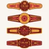 waterproof laminated vinyl gold foil cigar band wrapper sticker custom logo option